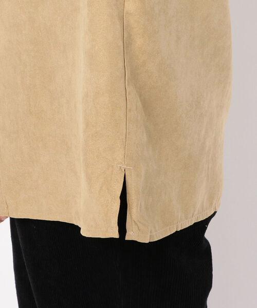 UNIVERSAL OVERALL(ユニバーサルオーバーオール)の「【UNIVERSAL OVERALL / ユニバーサルオーバーオール】ポリスエード オープンカラーシャツ #U813126(ブルゾン・メンズ・ブラック/ダークブラウン/ベージュ・M/L)」の12枚目の写真