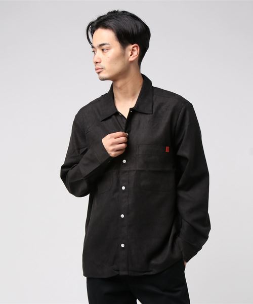 UNIVERSAL OVERALL(ユニバーサルオーバーオール)の「【UNIVERSAL OVERALL / ユニバーサルオーバーオール】ポリスエード オープンカラーシャツ #U813126(ブルゾン・メンズ・ブラック/ダークブラウン/ベージュ・M/L)」の18枚目の写真