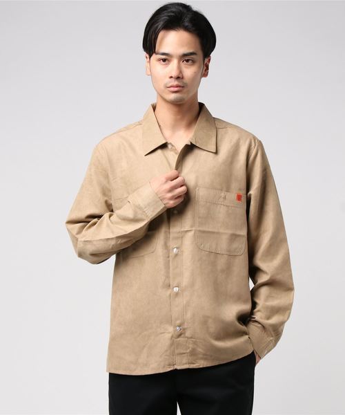 UNIVERSAL OVERALL(ユニバーサルオーバーオール)の「【UNIVERSAL OVERALL / ユニバーサルオーバーオール】ポリスエード オープンカラーシャツ #U813126(ブルゾン・メンズ・ブラック/ダークブラウン/ベージュ・M/L)」の20枚目の写真