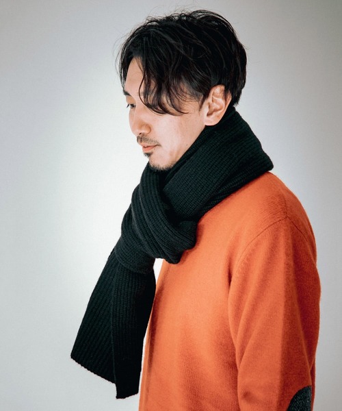 URBAN RESEARCH ROSSO MEN（アーバンリサーチロッソメン）の「ハミルトンラムズウールマフラー（マフラー・メンズ・オフホワイト/ブラック/グレー・FREE）」の5枚目の写真