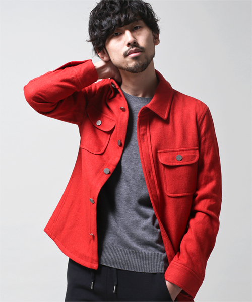 NANO universe(ナノユニバース)の「junhashimoto nano・universe/ ウールフラノ CPO(ブルゾン・メンズ・ブラック/グレー/ネイビー/レッド/ボルドー/その他1・X-LARGE/MEDIUM/LARGE/SMALL)」の4枚目の写真