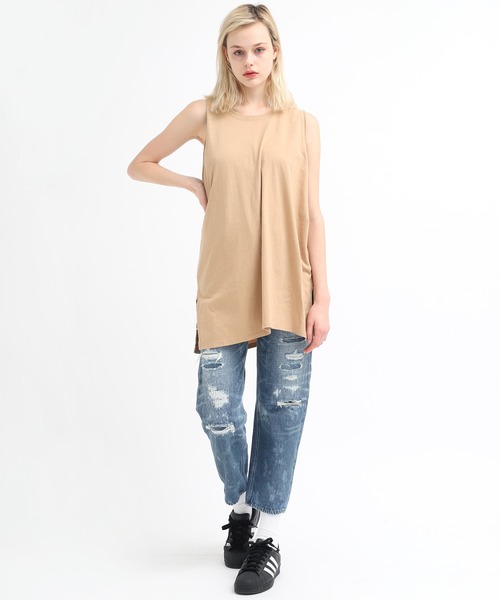 RNA（アールエヌエー）の「M1329 BIGタンクトップ（タンクトップ・レディース・ブラック/ベージュ/カーキ/ホワイト/オレンジ/グリーン・MEDIUM）」の12枚目の写真