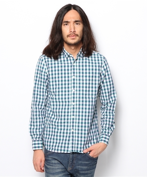 CIAOPANIC（チャオパニック）の「【Ciaopanic】ギンガムチェックシャツLS（シャツ/ブラウス・メンズ・ブラック/ネイビー/ワインレッド・MEDIUM/LARGE）」の3枚目の写真