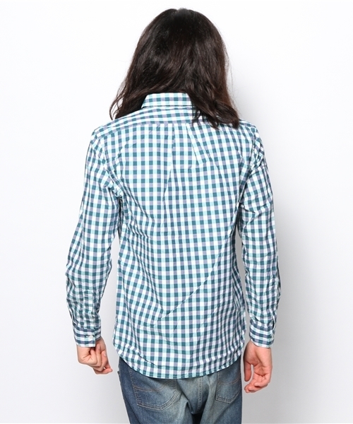 CIAOPANIC（チャオパニック）の「【Ciaopanic】ギンガムチェックシャツLS（シャツ/ブラウス・メンズ・ブラック/ネイビー/ワインレッド・MEDIUM/LARGE）」の8枚目の写真