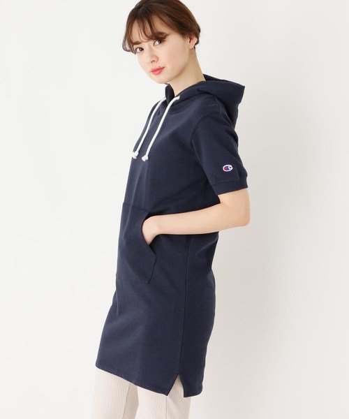 Champion チャンピオン の Champion フーデット半袖ワンピース ワンピース Wear