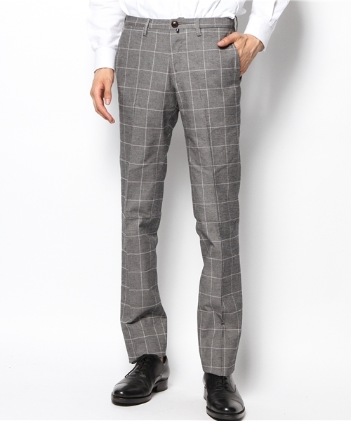 SHIPS（シップス）の「SC: ストレッチ ウィンドウペーン ノープリーツ パンツ（スラックス・メンズ・チャコールグレー/ネイビー・50/42/44/46/52/48）」の2枚目の写真