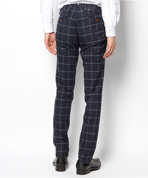 SHIPS（シップス）の「SC: ストレッチ ウィンドウペーン ノープリーツ パンツ（スラックス・メンズ・チャコールグレー/ネイビー・50/42/44/46/52/48）」の4枚目の写真