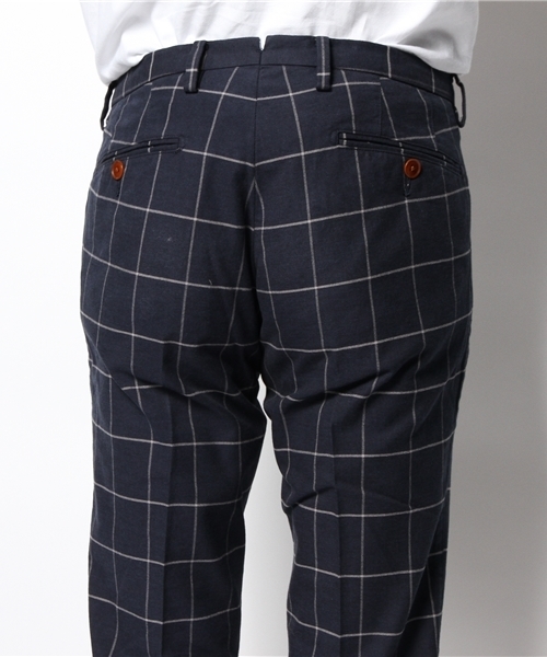 SHIPS（シップス）の「SC: ストレッチ ウィンドウペーン ノープリーツ パンツ（スラックス・メンズ・チャコールグレー/ネイビー・50/42/44/46/52/48）」の6枚目の写真