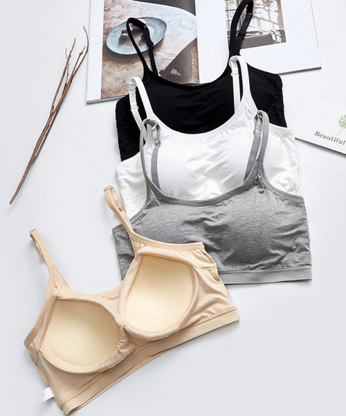 Lace Ladies(レースレディース)の「ノンワイヤーカップ付きブラジャー(ナイトブラ・レディース・ホワイト/ベージュ/グレー/ブラック・M/XXL/XL/L/S)」の15枚目の写真