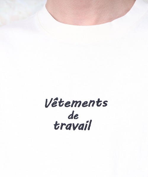 MONT KEMMEL(モンケメル)の「∴【 MONT KEMMEL / モンケメル 】SS EMBROIDELY TEE 刺繍 ロゴ Tシャツ(Tシャツ/カットソー・メンズ・チャコールグレー/ブルー/アイボリー・38/36/40)」の8枚目の写真