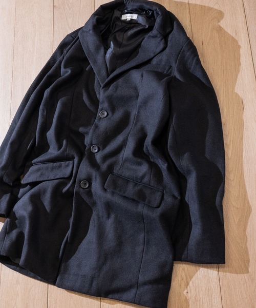 セール 2 メルトン ウールチェスタコート 内ポケット付きアウター 無地 チェスターコート John S Closet ジョンズクローゼット のファッション通販 Zozotown