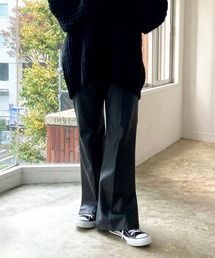 BeAMS DOT | 【WEB限定】BeAMS DOT / フェイクレザースリットパンツ(その他パンツ)