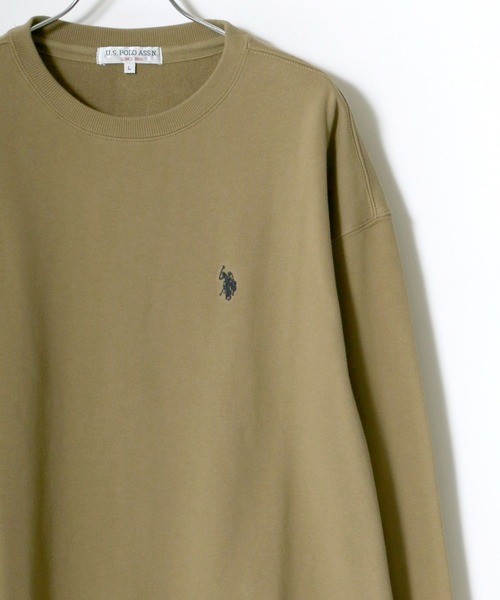 U.S. POLO ASSN.(ユーエスポロアッスン)の「U.S. POLO ASSN./ユーエスポロアッスン ビッグシルエット ロゴ 刺繍 ワンポイント スウェット トレーナー(スウェット・メンズ・ホワイト/ブラック/ベージュ/ネイビー/ブルー/ダークグリーン・LL/M/L)」の3枚目の写真