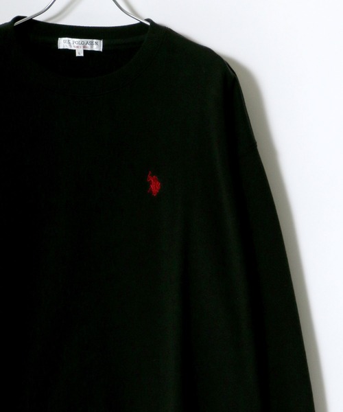U.S. POLO ASSN.(ユーエスポロアッスン)の「U.S. POLO ASSN./ユーエスポロアッスン ビッグシルエット ロゴ 刺繍 ワンポイント スウェット トレーナー(スウェット・メンズ・ホワイト/ブラック/ベージュ/ネイビー/ブルー/ダークグリーン・LL/M/L)」の2枚目の写真
