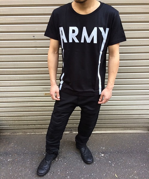 ROUGAROU（ルーガルー）の「[ROUGAROU / ルーガルー] ARMY SHORT SLEEVES（Tシャツ/カットソー・メンズ・ホワイト/ブラック・2/4/3）」の2枚目の写真