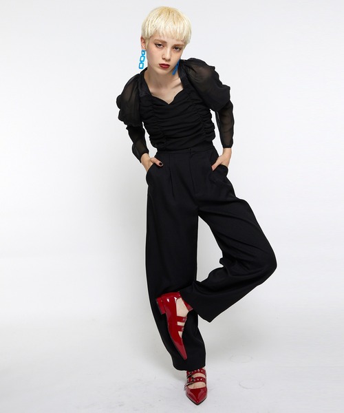 Narcissus(ナルシス)の「【Narcissusオリジナル】コクーンパンツ(その他パンツ・レディース・ブラック/グリーン・FREE)」の2枚目の写真