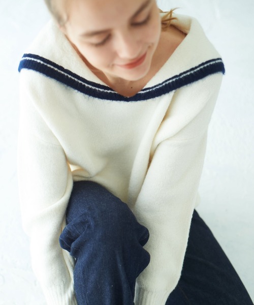 idem（イデム）の「Sailor Collar Sweater（ニット/セーター）」 WEAR