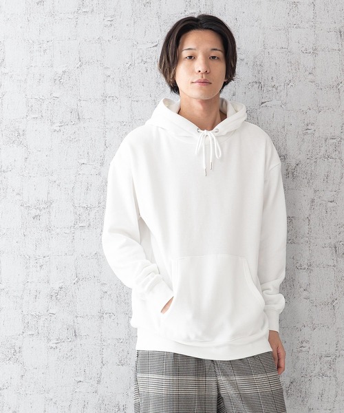 UNIIT(ユニット)の「【UNIIT】ヘビーウェイトビッグパーカー オーバーサイズ/ビッグシルエット ヘビーオンス(パーカー・メンズ・ホワイト/ブラック/ブラウン/ピンク/アイボリー/杢グレー・MEDIUM/LARGE/X-LARGE)」の7枚目の写真