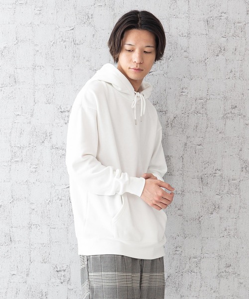 UNIIT(ユニット)の「【UNIIT】ヘビーウェイトビッグパーカー オーバーサイズ/ビッグシルエット ヘビーオンス(パーカー・メンズ・ホワイト/ブラック/ブラウン/ピンク/アイボリー/杢グレー・MEDIUM/LARGE/X-LARGE)」の20枚目の写真