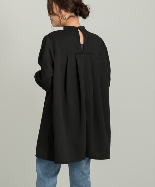 Ambre Neige（アンブルネージュ）の「バックプリーツポンチチュニック／【WEB/EC限定商品】（Tシャツ/カットソー・レディース・ブラック/グレー系その他/ブラウン系その他・FREE）」の4枚目の写真