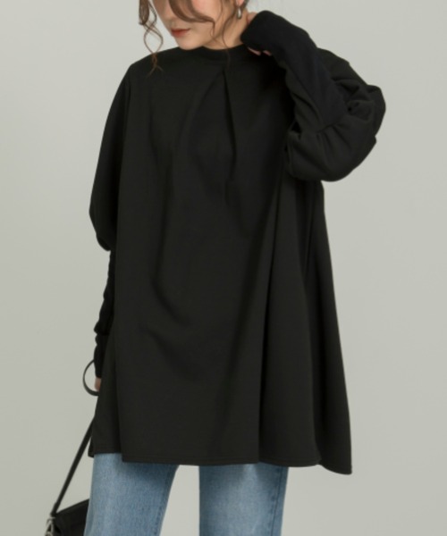 Ambre Neige（アンブルネージュ）の「バックプリーツポンチチュニック／【WEB/EC限定商品】（Tシャツ/カットソー・レディース・ブラック/グレー系その他/ブラウン系その他・FREE）」の11枚目の写真