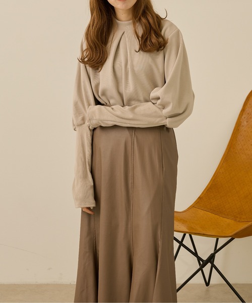 Ambre Neige（アンブルネージュ）の「バックプリーツポンチチュニック／【WEB/EC限定商品】（Tシャツ/カットソー・レディース・ブラック/グレー系その他/ブラウン系その他・FREE）」の13枚目の写真