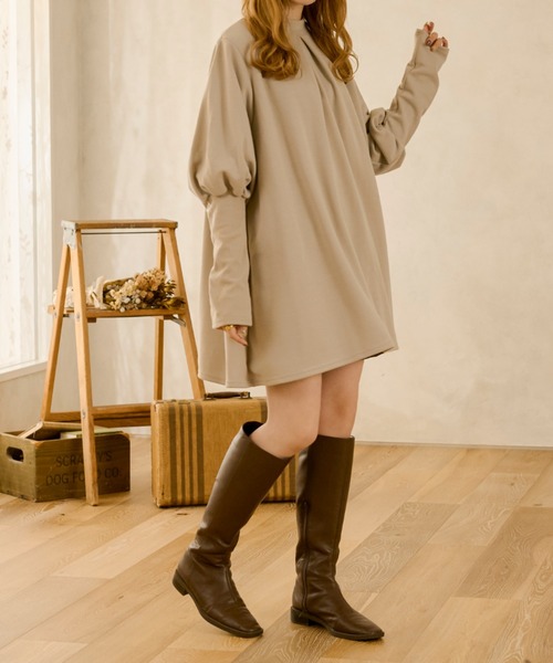 Ambre Neige（アンブルネージュ）の「バックプリーツポンチチュニック／【WEB/EC限定商品】（Tシャツ/カットソー・レディース・ブラック/グレー系その他/ブラウン系その他・FREE）」の17枚目の写真