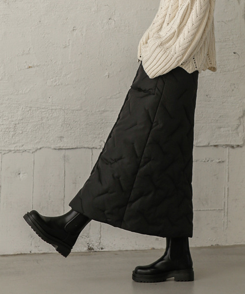 SUGAR BISKET（シュガービスケット）の「キルティングラップスカート（スカート・レディース・ブラック・M/L/XL/XXL）」の3枚目の写真