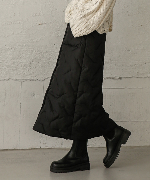SUGAR BISKET（シュガービスケット）の「キルティングラップスカート（スカート・レディース・ブラック・M/L/XL/XXL）」の4枚目の写真