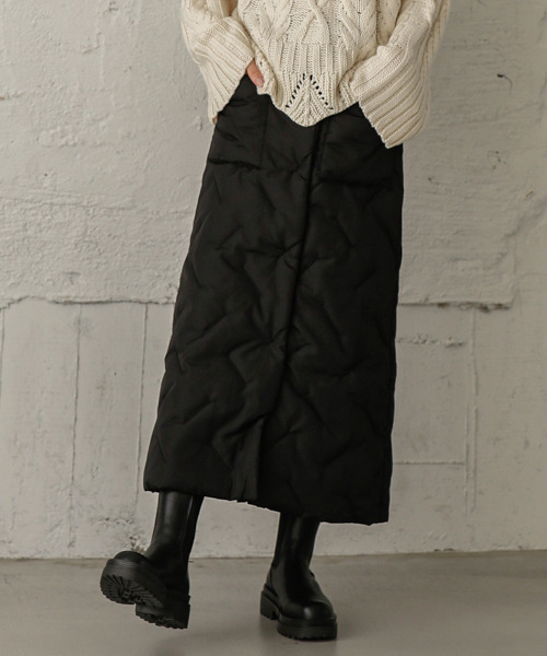 SUGAR BISKET（シュガービスケット）の「キルティングラップスカート（スカート・レディース・ブラック・M/L/XL/XXL）」の2枚目の写真