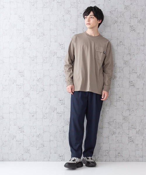 OUTDOOR PRODUCTS APPAREL(アウトドアプロダクツアパレル)の「USAコットンヘビーウェイトロンT リラックスシルエット/ビッグシルエット ブラックライン ポケット付き(Tシャツ/カットソー・メンズ・ホワイト/ブラック/ベージュ/カーキ・SMALL/LARGE/X-LARGE/MEDIUM)」の6枚目の写真