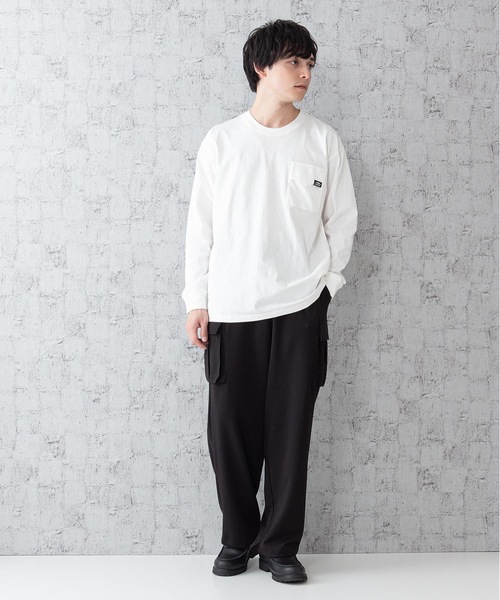 OUTDOOR PRODUCTS APPAREL(アウトドアプロダクツアパレル)の「USAコットンヘビーウェイトロンT リラックスシルエット/ビッグシルエット ブラックライン ポケット付き(Tシャツ/カットソー・メンズ・ホワイト/ブラック/ベージュ/カーキ・SMALL/LARGE/X-LARGE/MEDIUM)」の22枚目の写真