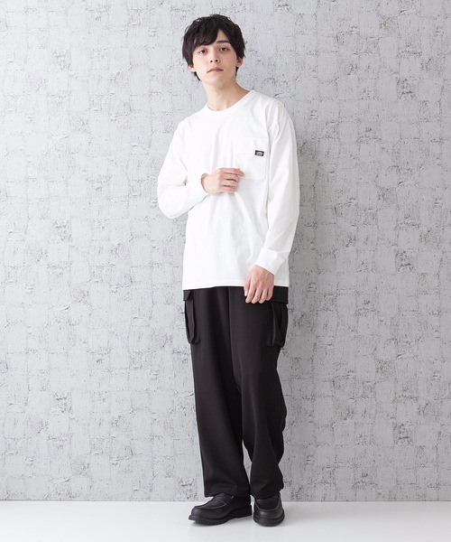 OUTDOOR PRODUCTS APPAREL(アウトドアプロダクツアパレル)の「USAコットンヘビーウェイトロンT リラックスシルエット/ビッグシルエット ブラックライン ポケット付き(Tシャツ/カットソー・メンズ・ホワイト/ブラック/ベージュ/カーキ・SMALL/LARGE/X-LARGE/MEDIUM)」の21枚目の写真