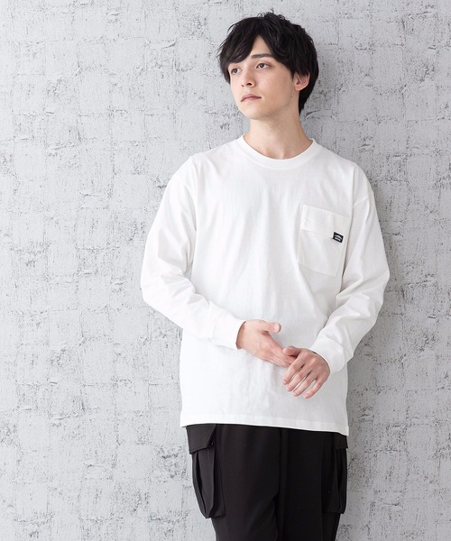 OUTDOOR PRODUCTS APPAREL(アウトドアプロダクツアパレル)の「USAコットンヘビーウェイトロンT リラックスシルエット/ビッグシルエット ブラックライン ポケット付き(Tシャツ/カットソー・メンズ・ホワイト/ブラック/ベージュ/カーキ・SMALL/LARGE/X-LARGE/MEDIUM)」の20枚目の写真