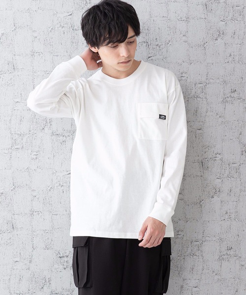 OUTDOOR PRODUCTS APPAREL(アウトドアプロダクツアパレル)の「USAコットンヘビーウェイトロンT リラックスシルエット/ビッグシルエット ブラックライン ポケット付き(Tシャツ/カットソー・メンズ・ホワイト/ブラック/ベージュ/カーキ・SMALL/LARGE/X-LARGE/MEDIUM)」の19枚目の写真