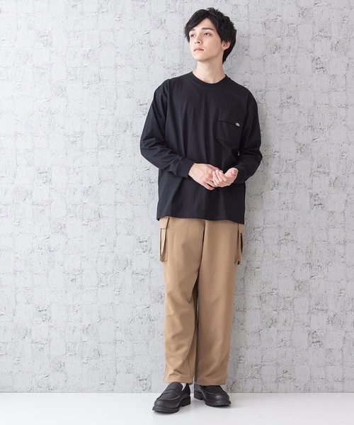 OUTDOOR PRODUCTS APPAREL(アウトドアプロダクツアパレル)の「USAコットンヘビーウェイトロンT リラックスシルエット/ビッグシルエット ブラックライン ポケット付き(Tシャツ/カットソー・メンズ・ホワイト/ブラック/ベージュ/カーキ・SMALL/LARGE/X-LARGE/MEDIUM)」の16枚目の写真