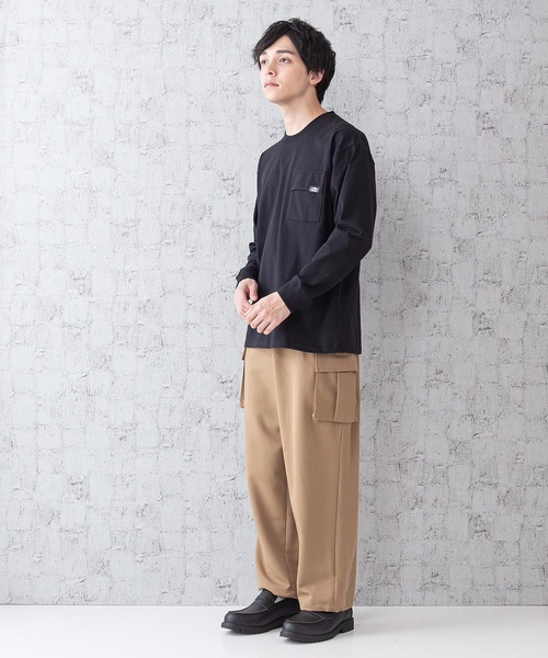 OUTDOOR PRODUCTS APPAREL(アウトドアプロダクツアパレル)の「USAコットンヘビーウェイトロンT リラックスシルエット/ビッグシルエット ブラックライン ポケット付き(Tシャツ/カットソー・メンズ・ホワイト/ブラック/ベージュ/カーキ・SMALL/LARGE/X-LARGE/MEDIUM)」の14枚目の写真