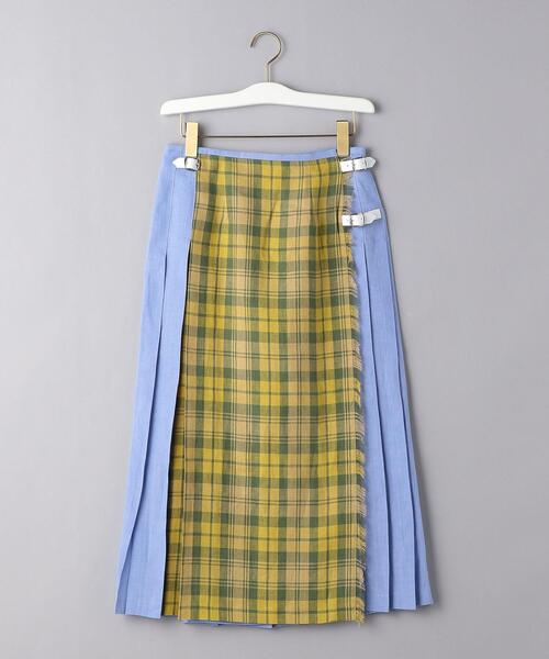 O'NEIL of DUBLIN（オニールオブダブリン）の「＜O'NEIL of DUBLIN（オニール オブ ダブリン）＞ フリンジ キルトスカート◆（スカート・レディース・イエロー・8/10）」の9枚目の写真