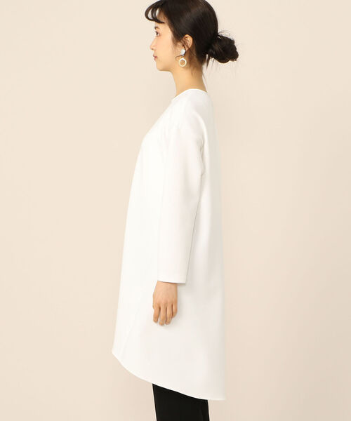 NOLLEY’S(ノーリーズ)の「ダンボールチュニック(Tシャツ/カットソー・レディース・ネイビー/ホワイト・FREE)」の4枚目の写真