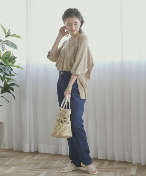 LIPSTAR（リップスター）の「星柄ニットプルオーバー（ニット/セーター・レディース・ブラック/ベージュ/グリーン・M）」の9枚目の写真