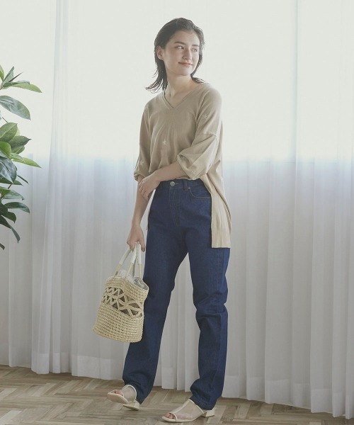 LIPSTAR（リップスター）の「星柄ニットプルオーバー（ニット/セーター・レディース・ブラック/ベージュ/グリーン・M）」の15枚目の写真