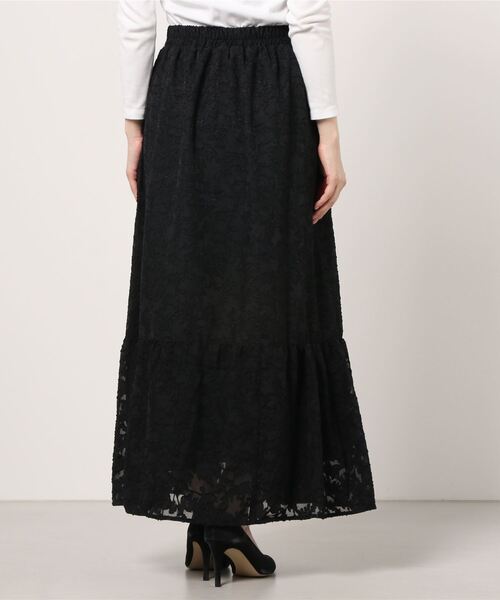 NEUNA（ヌナ）の「シアージャガードティアードスカート（スカート・レディース・ホワイト/ブラック・FREE）」の4枚目の写真