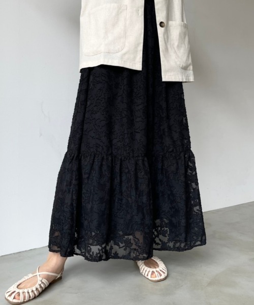 NEUNA（ヌナ）の「シアージャガードティアードスカート（スカート・レディース・ホワイト/ブラック・FREE）」の19枚目の写真