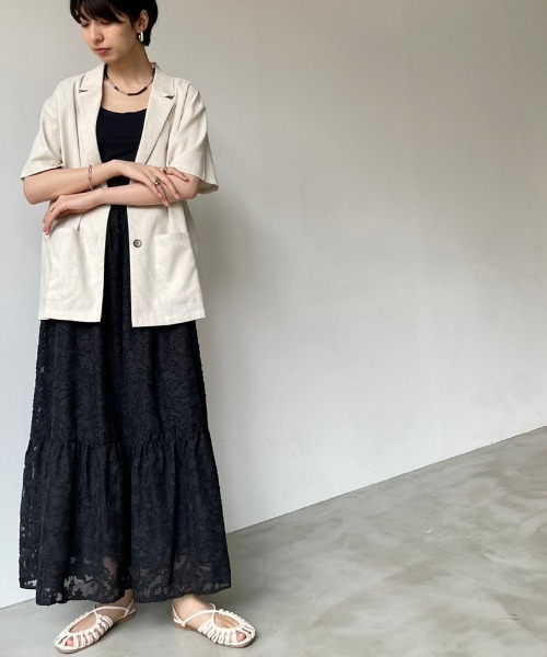 NEUNA（ヌナ）の「シアージャガードティアードスカート（スカート・レディース・ホワイト/ブラック・FREE）」の20枚目の写真