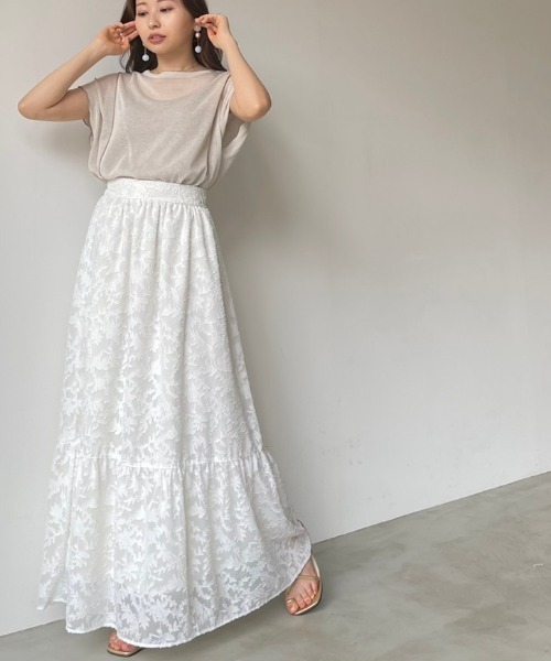 NEUNA（ヌナ）の「シアージャガードティアードスカート（スカート・レディース・ホワイト/ブラック・FREE）」の11枚目の写真