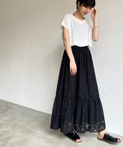 NEUNA（ヌナ）の「シアージャガードティアードスカート（スカート・レディース・ホワイト/ブラック・FREE）」の18枚目の写真