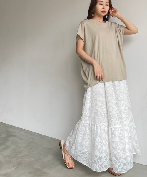 NEUNA（ヌナ）の「シアージャガードティアードスカート（スカート・レディース・ホワイト/ブラック・FREE）」の7枚目の写真