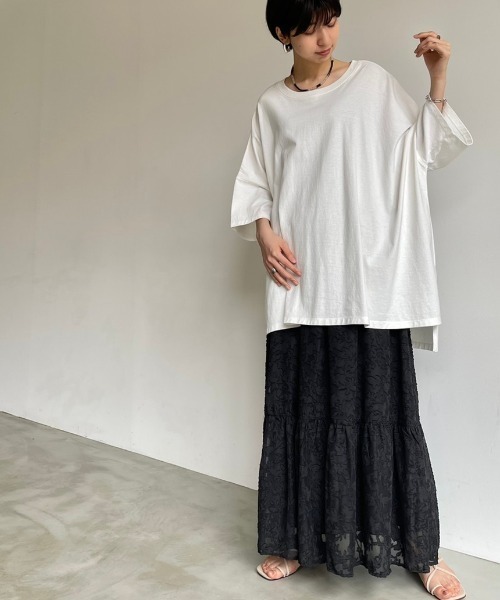 NEUNA（ヌナ）の「シアージャガードティアードスカート（スカート・レディース・ホワイト/ブラック・FREE）」の22枚目の写真