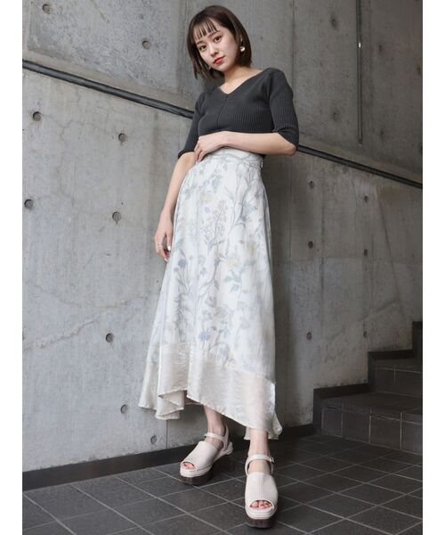 MURUA（ムルーア）の「バイウォッシュハーフニット（ニット/セーター・レディース・ライトグリーン/ブラック/ベージュ・FREE）」の8枚目の写真