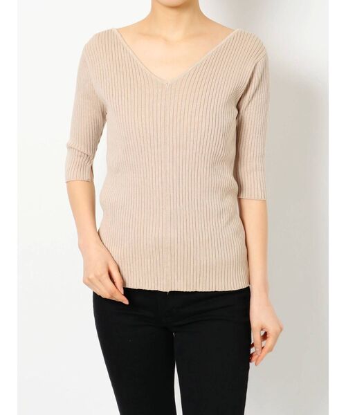 MURUA（ムルーア）の「バイウォッシュハーフニット（ニット/セーター・レディース・ライトグリーン/ブラック/ベージュ・FREE）」の11枚目の写真